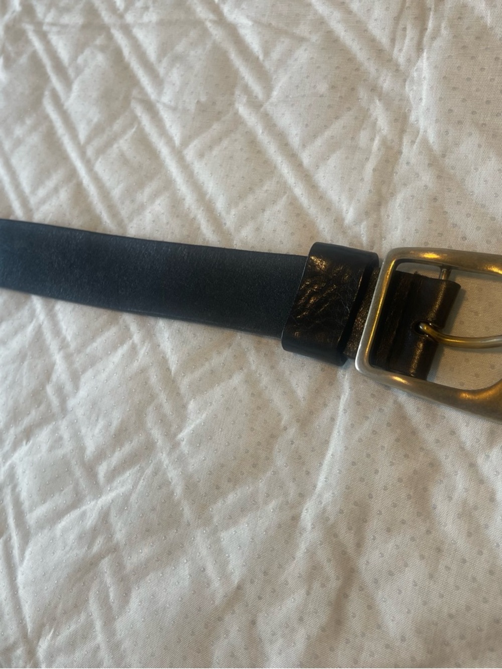Dolce & Gabbana Black Leather Belt with Brushed Gold D&G Buckle - Picture 3 of 5